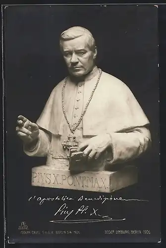AK Büste von Papst Pius X.