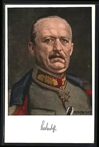 Künstler-AK Erich Ludendorff in Uniform