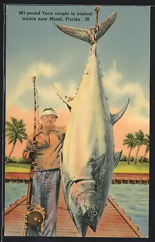 AK Miami, FL, 601 pound Tuna caught in tropical waters