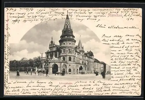 AK München, Partie am Löwenbräu-Keller