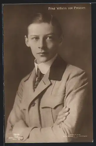 AK Prinz Wilhelm als Jugendlicher im Anzug