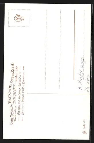 AK Junge Italienerin in Tracht mit Federhut