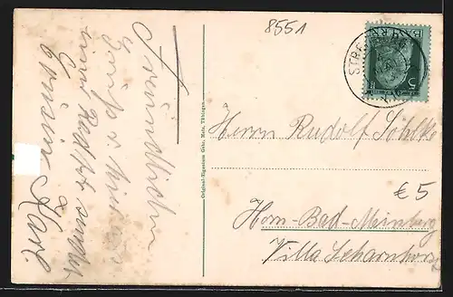 AK Streitberg / Fränk. Schweiz, Ortsansicht, Flusspartie mit Brücke