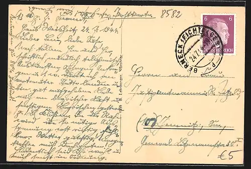 AK Berneck, Teilansicht des Ortes