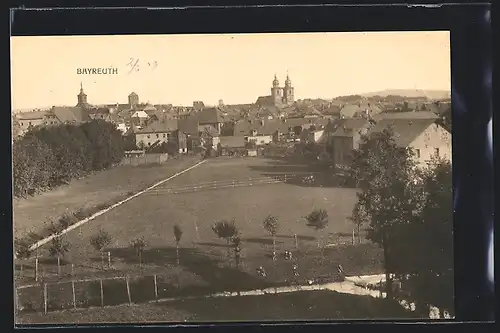 AK Bayreuth, Teilansicht der Stadt