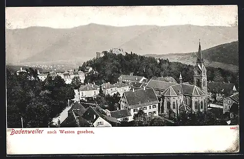 AK Badenweiler, Gesamtansicht nach Westen