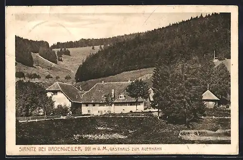 AK Sirnitz bei Badenweiler, Gasthaus zum Auerhahn