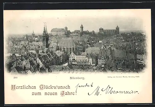 AK Nürnberg, Gesamtansicht der Stadt