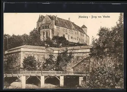 AK Nürnberg, Burg von Westen