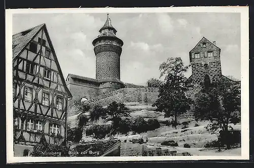 AK Nürnberg, Blick zur Burg