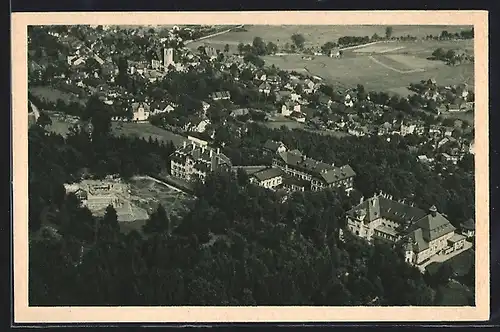 AK Bad Steben, Gesamtansicht, Fliegeraufnahme