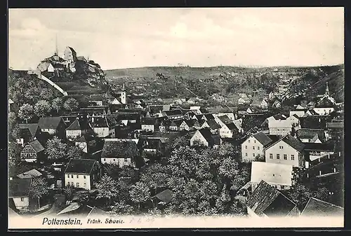 AK Pottenstein, Gesamtansicht mit Burgberg
