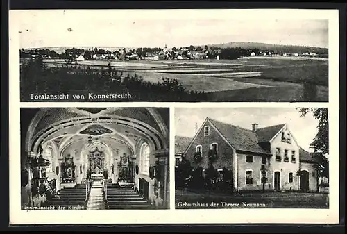 AK Konnersreuth, Geburtshaus der Therese Neumann, Totalansicht