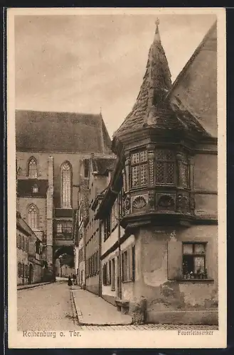 AK Rothenburg, Blick auf Feuerleinserker