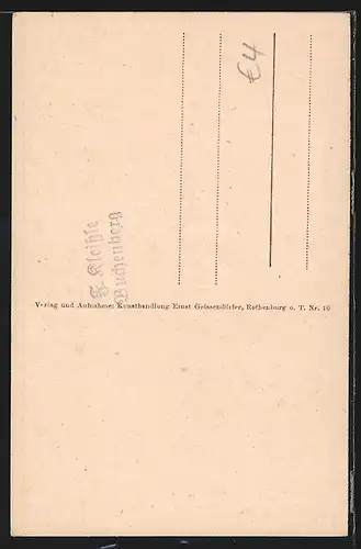 AK Rothenburg, Blick auf Feuerleinserker