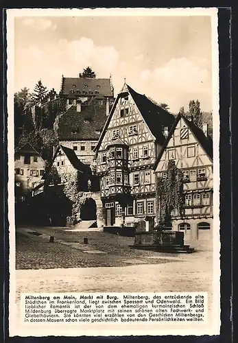 AK Miltenberg am Main, Markt mit Burg