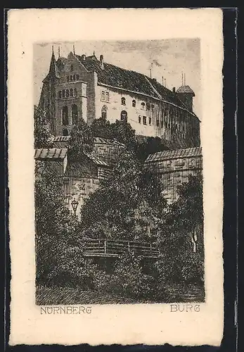 AK Nürnberg, Ansicht der Burg