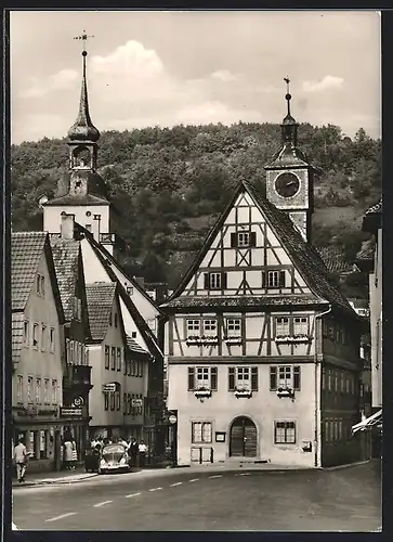 AK Künzelsau, Rathaus und Johanniskirche