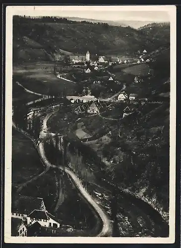 AK Rothenburg / Tauber, Blick ins Taubertal aus der Vogelschau