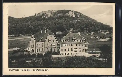 AK Ebingen, Blick zum Erholungsheim Zionshügel