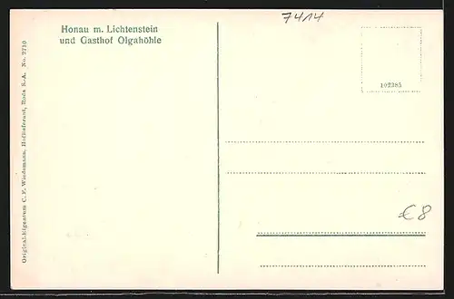 AK Honau, Gasthof Olgahöhle und Lichtenstein
