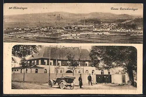 AK Münsingen, Neues Barackenlager, Lagereingang
