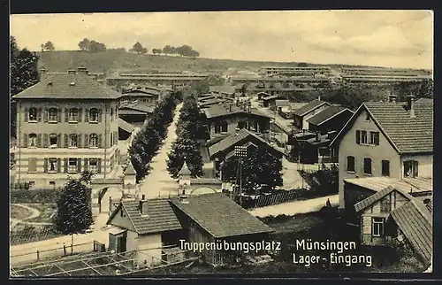 AK Münsingen, Am Truppenübungsplatz, Lager-Eingang