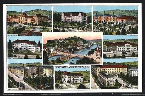 AK Tübingen, Universitäts-Kliniken, Nerven-Klinik, Kinder-Klinik, Augen-Klinik, Frauen-Klinik