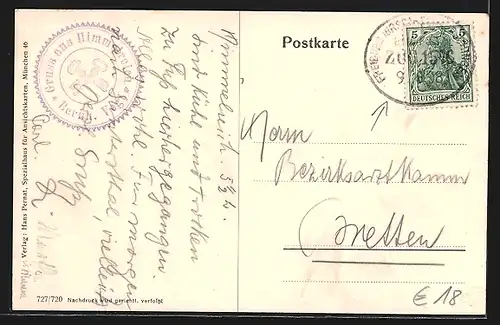 Künstler-AK Kirchzarten, Gasthaus zum Himmelreich im Höllental