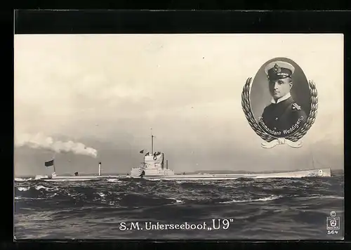 AK U-Boot U 9, Kommandant Weddigen
