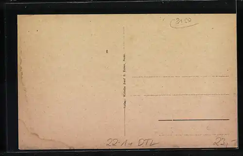 AK Peine, Synagoge mit Strassenansicht