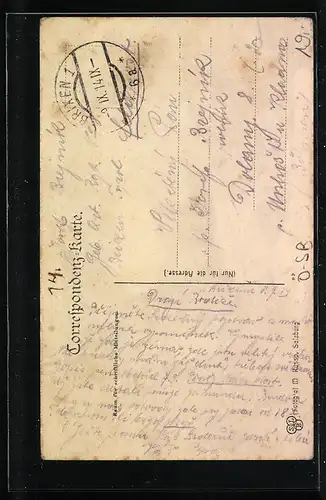 AK Saalfelden, Gasthof zur Post, Ortsansicht