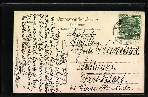 AK Kriegsschiff SMS Erzherzog Friedrich auf hoher See