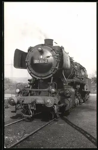 Fotografie deutsche Eisenbahn, Dampflok, Tender-Lokomotive Lok-Nr. 051 611-2