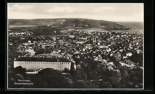 AK Meiningen, Gesamtansicht aus der Vogelschau