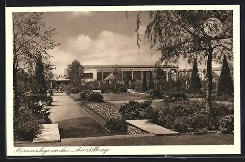 AK Düsseldorf, Schaffendes Volk, grosse Reichsausstellung 1937, Rosenanlage in der Ausstellung