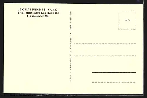 AK Düsseldorf, Schaffendes Volk, grosse Reichsausstellung 1937, Rosenanlage in der Ausstellung