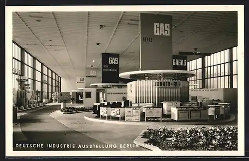 AK Berlin, Deutsche Industrie-Ausstellung 1956, Messehalle Gas
