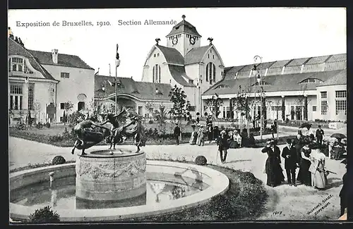 AK Bruxelles, Exposition de Bruxelles 1910, section Allemande