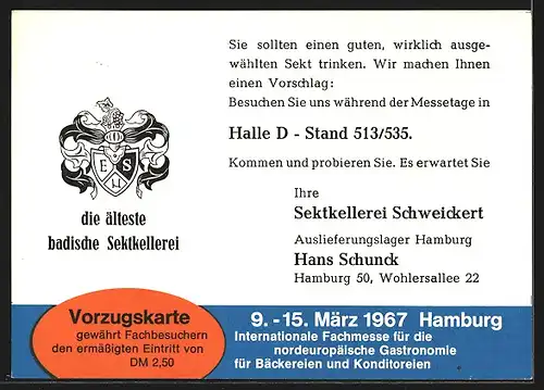 AK Hamburg, InternorGa-Messe 1967, Ausstellung