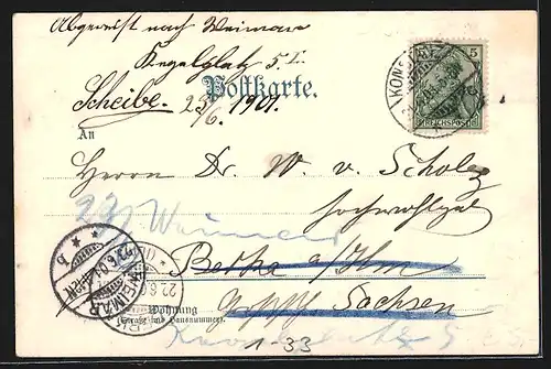 AK Portrait und Wohnhaus von Franz von Liszt