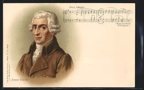 Lithographie Josef Haydn, Pco Adagio, Portrait des Komponisten