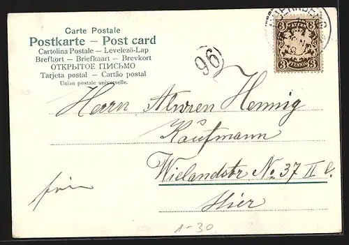 Lithographie Büste Turnvater Jahn, Frisch Fromm Fröhlich Frei, Gut Heil!