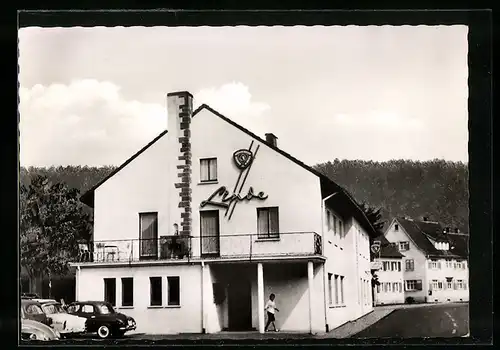 AK Immendingen /Donau, Hotel-Restaurant-Bierstube Zur Linde, Bes. L. Brüderlein, VW Käfer