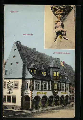 AK Goslar, Kaiserworth und Dukatenmännchen