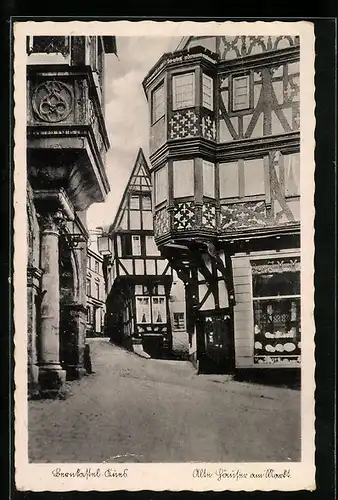 AK Bernkastel-Kues, Alte Fachwerkhäuser am Markt