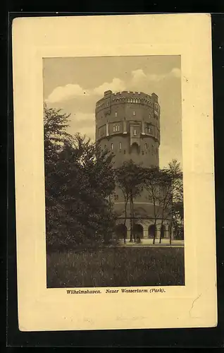 AK Wilhelmshaven, Neuer Wasserturm im Park