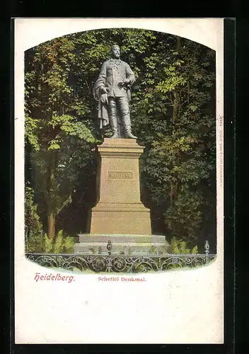 AK Heidelberg, Scheffel Denkmal