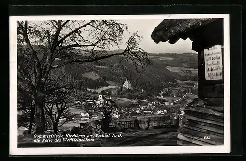 AK Kirchberg am Wechsel, Teilansicht mit Kirche