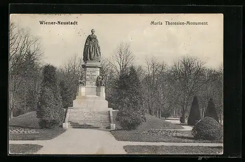 AK Wiener-Neustadt, Maria Theresien-Monument